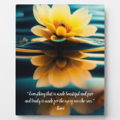 Lotus All Beauful Rumi Quote Tabletop Fotoplaat (Voorkant)