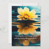 Lotus Alles mooie Rumi Quote Greeting Kaart (Voorkant)