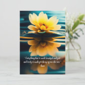 Lotus Alles mooie Rumi Quote Greeting Kaart (Staand voorkant)