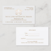 Lotus Appointment Card Afsprakenkaartje (Voorkant / Achterkant)