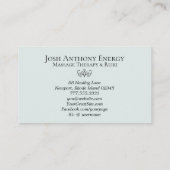 * Lotus Aqua Mint Pastel Nebula Galaxy Universe Visitekaartje (Achterkant)