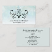 * Lotus Aqua Mint Pastel Nebula Galaxy Universe Visitekaartje (Voorkant / Achterkant)