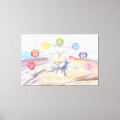 ** Lotus Art Beach Chakra Schilderij Artistiek Canvas Afdruk (Voorkant)