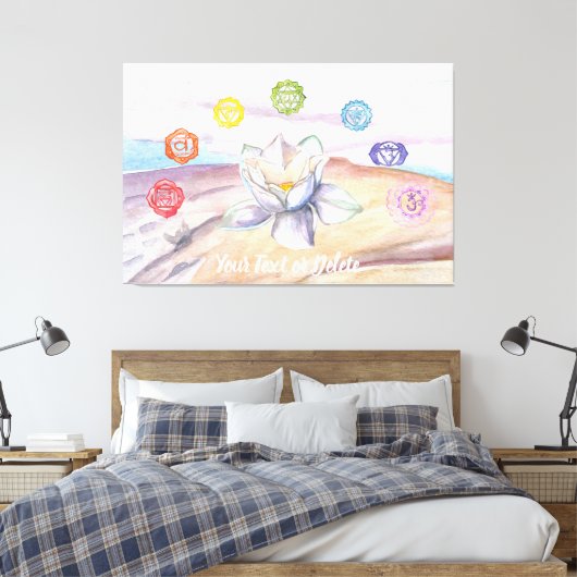 ** Lotus Art Beach Chakra Schilderij Artistiek Canvas Afdruk (Insitu (Slaapkamer))