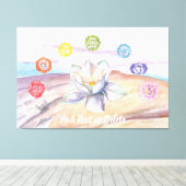 ** Lotus Art Beach Chakra Schilderij Artistiek Canvas Afdruk (Insitu (Houten vloer))