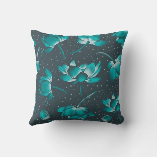 Lotus bij nacht kussen (Achterkant)