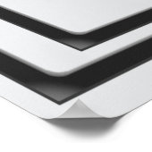 Lotus Black Grey Print,  Poster (Semi-Gloss) (Hoek)