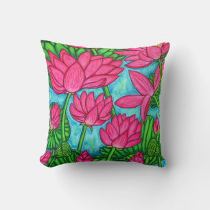 Lotus Bliss Polyester Sierkussen 16 "x 16"