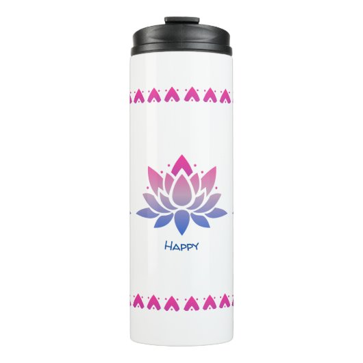 Lotus bloem aangepaste tekst thermosbeker (Voorkant)