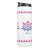 Lotus bloem aangepaste tekst thermosbeker (Geroteerd rechts)