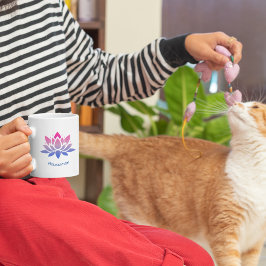 Lotus bloem aangepaste tekst yoga koffiemok