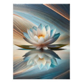 Lotus bloem abstract wand poster (Voorkant)