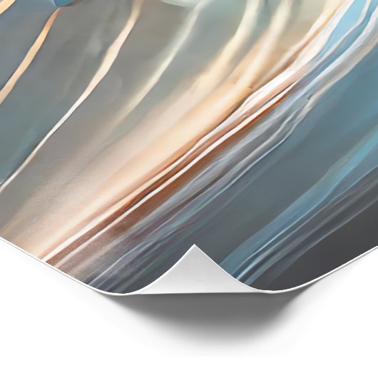 Lotus bloem abstract wand poster (Hoek)