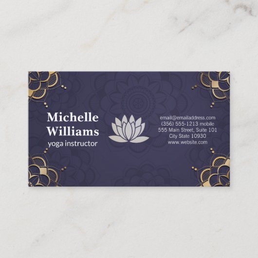 Lotus bloem achtergrond klantenkaartje (Voorkant)