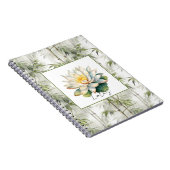 Lotus Bloem Bamboe Notitieboek (Rechterzijde)