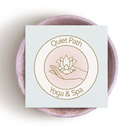 Lotus Bloem Beauty Spa Vierkante Visitekaartje