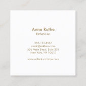 Lotus Bloem Beauty Spa Vierkante Visitekaartje (Achterkant)