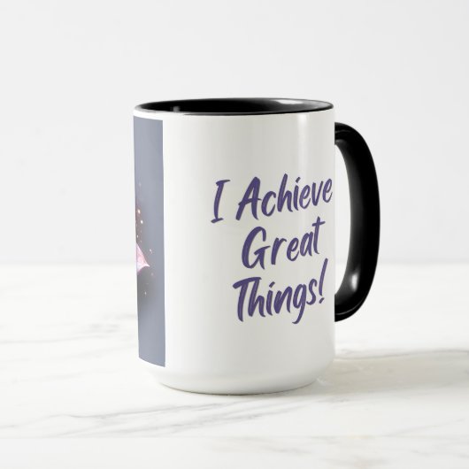 Lotus Bloem bevestiging Ik bereik grote dingen Mok (Voorkant rechts)