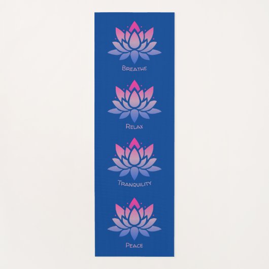 Lotus bloem blauw roze dubbelzijdig yogamat (Voorkant)