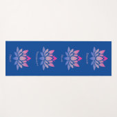 Lotus bloem blauw roze dubbelzijdig yogamat (Voorkant (horizontaal))