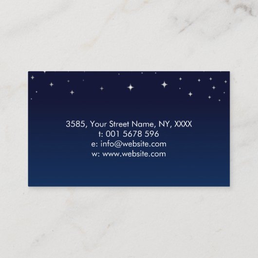 Lotus Bloem - Blauwe Agaat Geode Visitekaartje (Achterkant)