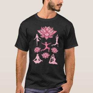 Lotus Bloem Bloesem Zen Boeddhistische Pilates Med T-shirt