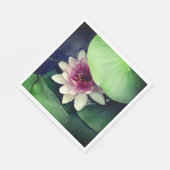 Lotus Bloem Botanische Fotografie Papier Servet (Hoek)