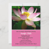 Lotus Bloem Bruids Douche Uitnodiging (Voorkant)
