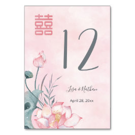 Lotus Bloem Chinese Bruiloft Kaart