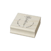 Lotus Bloem Elegante Script Naam Bibliotheek Ru Rubberstempel (Stempel)