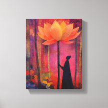 Lotus bloem en engelachtig