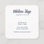 Lotus bloem en maan vierkante visitekaartje (Achterkant)