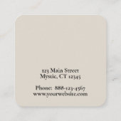 Lotus bloem en maan vierkante visitekaartje (Achterkant)