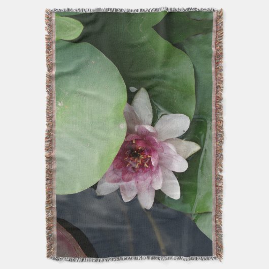 Lotus Bloem Fotografie Gooi Deken (Voorkant Verticaal)