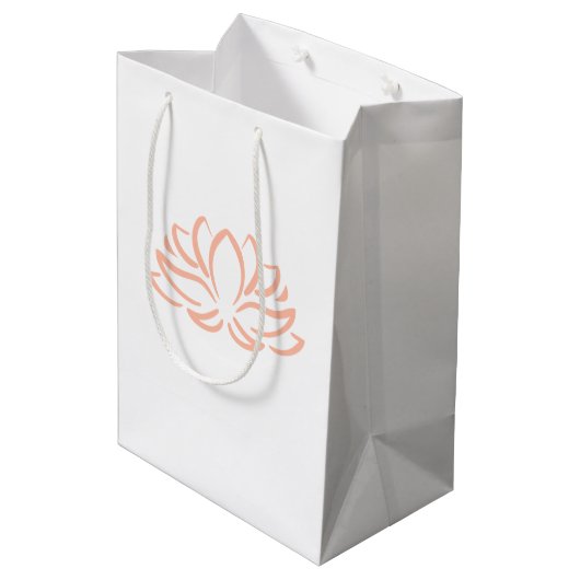 Lotus Bloem Gift Bag: Zen Gift Bag Medium Cadeauzakje (Achterkant Gekanteld)