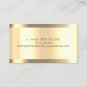 Lotus Bloem Goud Glitter Marmer Yoga Visitekaartje (Achterkant)