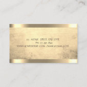 Lotus bloem gouden holografische inkt visitekaartje (Achterkant)