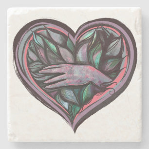 Lotus Bloem Hand Godin Power Stenen Onderzetter