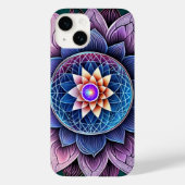 Lotus Bloem Heilige Geometrie Keelchakra Reiki Case-Mate iPhone Case (Achterkant)