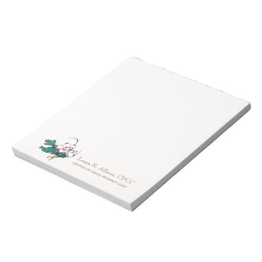 Lotus Bloem Holistische Gezondheidsadviseur Notitieblok (Linkerzijde)