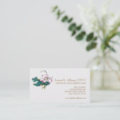 Lotus Bloem Holistische Gezondheidsadviseur Visitekaartje (Staand voorkant)