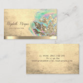 Lotus Bloem Holografische Inkt Yoga Instructeur Visitekaartje (Voorkant / Achterkant)