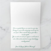 Lotus Bloem Huwelijksthema Huwelijksfeest Bedankkaart (Binnen)