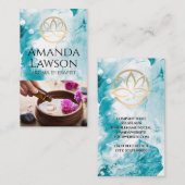 Lotus Bloem Logo | Aroma Therapie Oliën Visitekaartje (Voorkant / Achterkant)