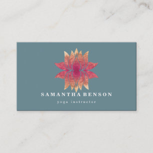 Lotus Bloem Logo Yoga Visitekaartje