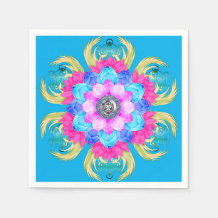 Lotus Bloem Mandala Papieren servetten