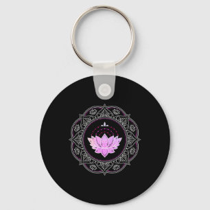 Lotus Bloem Mandala Yoga Lotus Ontwerp Lotus Bloem Sleutelhanger