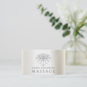 Lotus Bloem Massage Therapeut Visitekaartje (Staand voorkant)