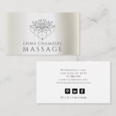 Lotus Bloem Massage Therapeut Visitekaartje (Voorkant / Achterkant)