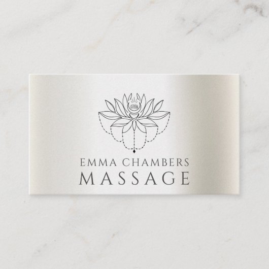 Lotus Bloem Massage Therapeut Visitekaartje (Voorkant)